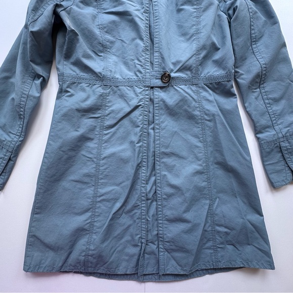 Eddie Bauer‎ mid length trench coat button closure periwinkle blue women’s XS - Picture 7 of 13